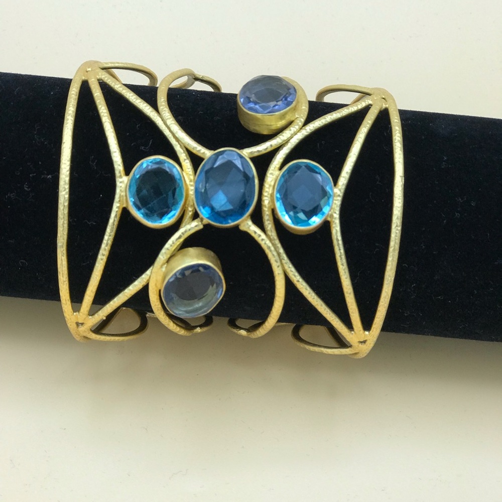 Blue Topaz Cuff Bracelet